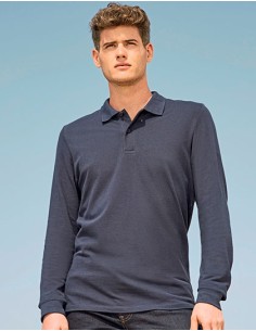 S-02087-Mens Long-Sleeve Piqué Polo Shirt Perfect 2